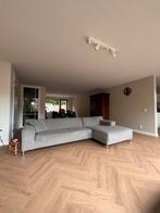 Grijze stoffen chaises-longe., Huis en Inrichting, Ophalen, 250 tot 300 cm, Gebruikt, 75 tot 100 cm