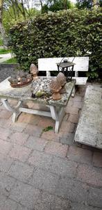 1 Granito tuinbankje en 1 tafel, Overige materialen, Tuinset, Gebruikt, Ophalen