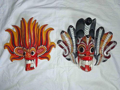 6-stuks Sri-Lanka Muur Maskers, Antiek en Kunst, Kunst | Niet-Westerse kunst, Ophalen
