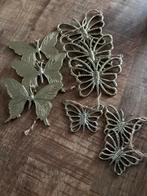 9 metalen vlinders, Ophalen, Zo goed als nieuw, Zilver, Overige materialen