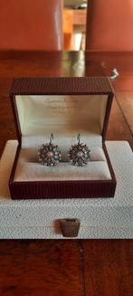 Vintage  Victoriaanse oorbellen  met Swarovski kristal, auro, Sieraden, Tassen en Uiterlijk, Antieke sieraden, Ophalen of Verzenden