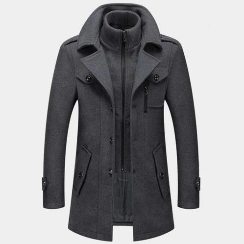 Benjamin- Lange winterjas Heren, Kleding | Heren, Jassen | Winter, Nieuw, Maat 48/50 (M), Grijs, Ophalen of Verzenden