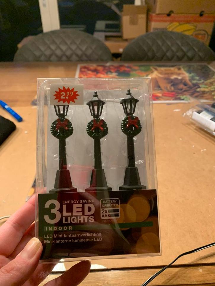 Lantaarns kerstdorp Led verlichting, Sport en Fitness, Darts, Zo goed als nieuw, Ophalen of Verzenden