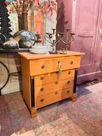 Oud empire Stijl Ladenkastje - Terracotta Oranje, Huis en Inrichting, Ophalen, Minder dan 50 cm, Gebruikt, Met lade(s)