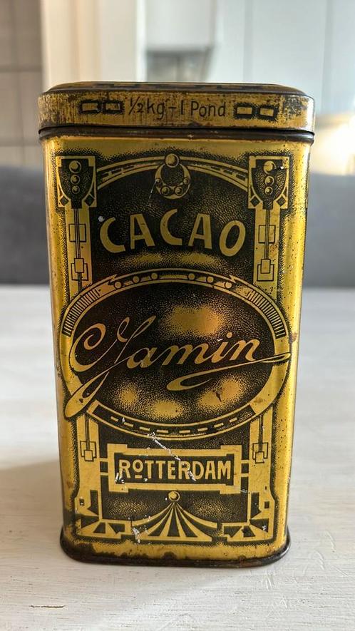 Jamin cacao blik, Verzamelen, Blikken, Gebruikt, Overige, Overige merken, Ophalen of Verzenden