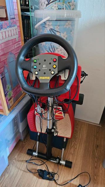 Logitech MoMo Force Feedback Stuur + Stand - Zeldzaam! beschikbaar voor biedingen
