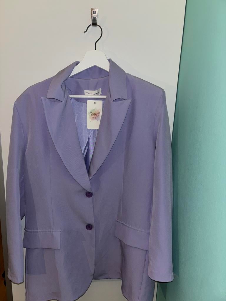Lila blazer, Kleding | Dames, Jasjes, Kostuums en Pakken, Maat 38/40 (M), Made in Italy, Paars, Nieuw
