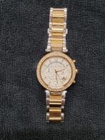 Michael Kors horloge met goud en zilver, Met strass, Overige merken, Staal, Ophalen of Verzenden