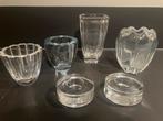 Orrefors Glas Collectie: Vazen & Kandelaars, Wit, Ophalen of Verzenden, Minder dan 50 cm, Glas