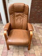 Verstelbare leren fauteuil, Ophalen, Zo goed als nieuw