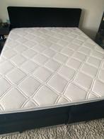 Swiss Sense Boxspring 160x200 met Hoofdbord & Topper, Ophalen, Gebruikt, Zwart, Tweepersoons