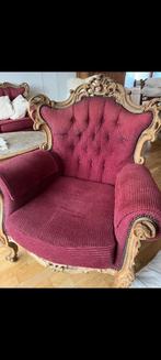 Lodewijk Bankstel met 2 Stoelen, Antiek en Kunst, Antiek | Meubels | Stoelen en Banken, Ophalen of Verzenden
