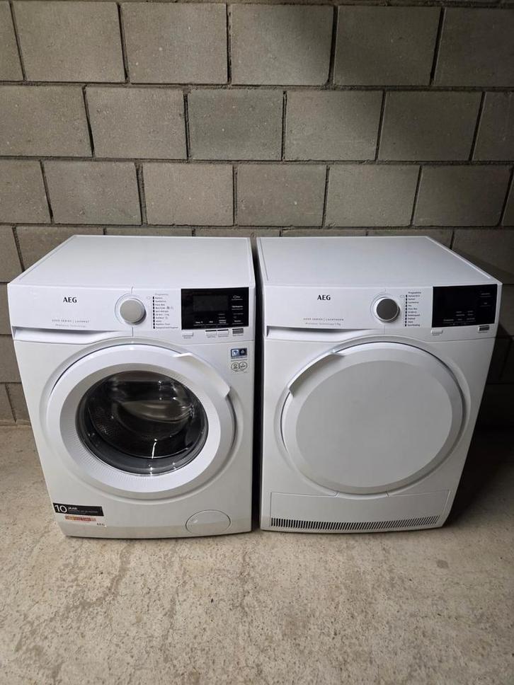 Aeg 6000 serie wasmachine en condensdroger, Witgoed en Apparatuur, Was-droogcombinaties, Zo goed als nieuw, 6 tot 8 kg, 85 tot 90 cm