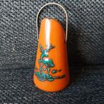 Klein Oranje Vaasje met Decoratie, Ophalen of Verzenden