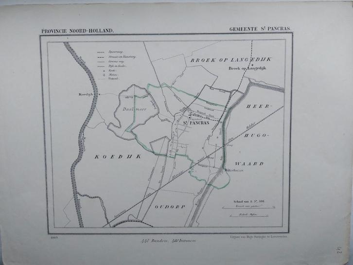42 / St. Pancras Broek op Langedijk Koedijk  van J. Kuyper, Antiek en Kunst, Kunst | Litho's en Zeefdrukken, Ophalen of Verzenden