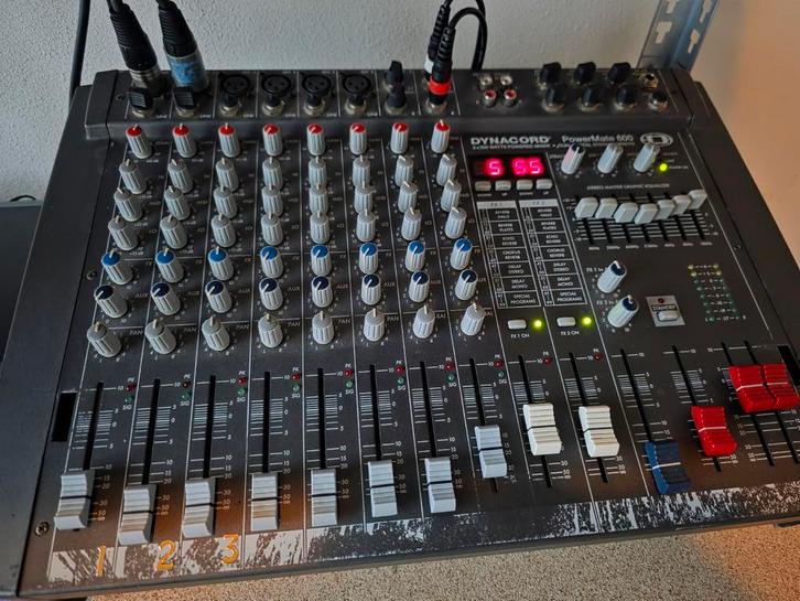 Complete set: powermate + Subs en Tops van EV en microfoons, Muziek en Instrumenten, Mengpanelen, Gebruikt, 5 tot 10 kanalen, Ophalen