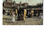 scheveningen  strandleven v.kurhaus  1909, Verzenden, Voor 1920, Gelopen, Zuid-Holland