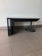 Leolux design salontafel met roterende bladen, Huis en Inrichting, Ophalen, Gebruikt, Leolux design salontafel, draaibaar, 3 bladen, antracietgrijs.