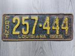 Kentekenplaat 1929 Louisiana USA Nummerplaat Nummerbord, Verzamelen, Automerken, Motoren en Formule 1, Ophalen of Verzenden, Gebruikt