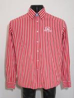 Rood gestreept designer overhemd van Dick Holthaus, Halswijdte 43/44 (XL), Zo goed als nieuw, Verzenden, Rood