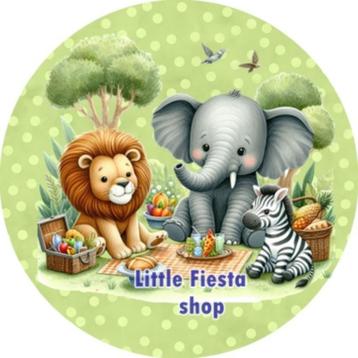 LF4594 icing frosting jungle dieren 20cm eetbare taart print beschikbaar voor biedingen