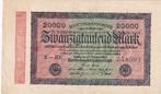 Duitsland 20.000 mark 20-2-1923 watermerk L, Postzegels en Munten, Verzenden, Duitsland, Los biljet