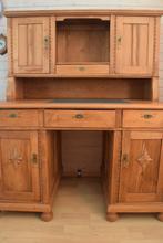 Grenen bureau, Huis en Inrichting, Ophalen, Gebruikt, Bureau