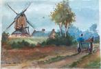 Aquarel... Hub van Winkel... l.o. gesigneerd  ...., Antiek en Kunst, Ophalen of Verzenden
