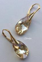 Oorbellen Swarovski kristal NIEUW goud zilver ketting parel, Met kristal, Hangers, Nieuw, Ophalen of Verzenden