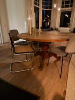 Grote ronde tafel eikenhout, Ophalen