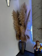 Mooie pluimen in zwarte vaas, Overige materialen, Zwart, Ophalen of Verzenden, Zo goed als nieuw