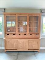 Prachtige teak houten buffetkast / vitrinekast, Huis en Inrichting, Ophalen of Verzenden, Zo goed als nieuw, 25 tot 50 cm, 200 cm of meer