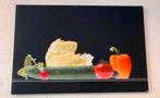 Schilderij twee grote fruit groente schilderen op doek., Antiek en Kunst, Kunst | Schilderijen | Modern, Ophalen of Verzenden