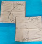 2 chique nieuwe kussenslopen voor sierkussens. 40  40, Huis en Inrichting, Woonaccessoires | Kussens, Verzenden, Nieuw, Beige