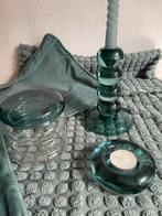 Mooie set in zeegroen/petrol Hema Dutch decor, Huis en Inrichting, Overige materialen, Gebruikt, 25 tot 50 cm, Ophalen of Verzenden