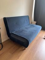 Fluwelen slaapbank 2 persoons, Ophalen, Gebruikt, Blauw, Tweepersoons