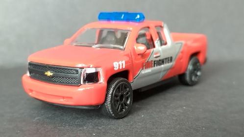 Chevrolet Silverado Fire Fighter Brandweer 1:71 Majorette Po, Hobby en Vrije tijd, Modelauto's | Overige schalen, Nieuw, Verzenden