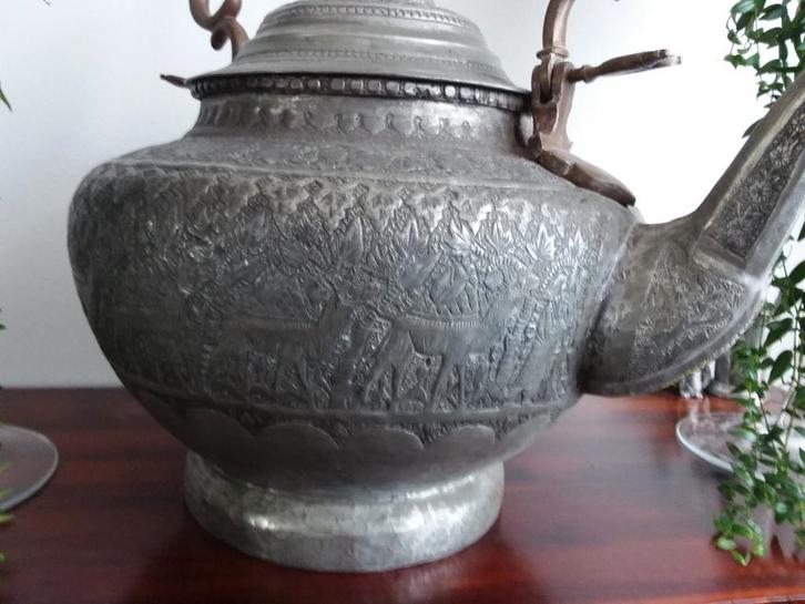 PERZISCHE KETEL. [ ZIE DE DV. FOTO'S ]., Antiek en Kunst, Antiek | Tin, Ophalen of Verzenden