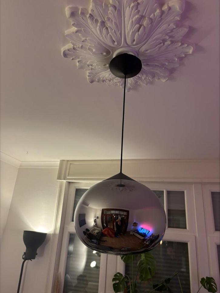 plafondlamp van spiegel, Huis en Inrichting, Lampen | Plafondlampen, Zo goed als nieuw, Glas, Ophalen
