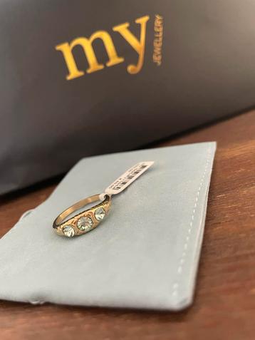 My Jewellery ring maat 18 goudkleurig blauw groen NIEUW beschikbaar voor biedingen