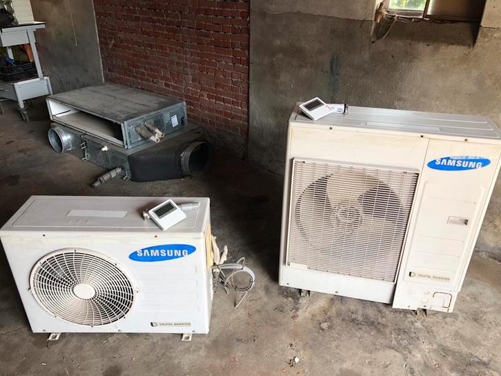 Samsung Digital Inverter Airco 2 stuks, Witgoed en Apparatuur, Airco's, Gebruikt, Plafondventilator, 100 m³ of groter, 3 snelheden of meer
