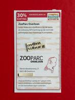 Voordeelbon 36 ZooParc Overloon 30% korting, Tickets en Kaartjes, Drie personen of meer, Kortingskaart