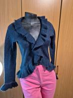 Mohair Vest Elisa - Blauw - Maat L, Blauw, Maat 42/44 (L), Ophalen of Verzenden, Zo goed als nieuw