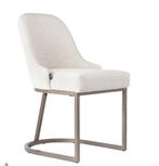 Luxe eetkamerstoelen beige met bronzen poten 3 stuks, Overige kleuren, Ophalen of Verzenden, Zo goed als nieuw, Metaal