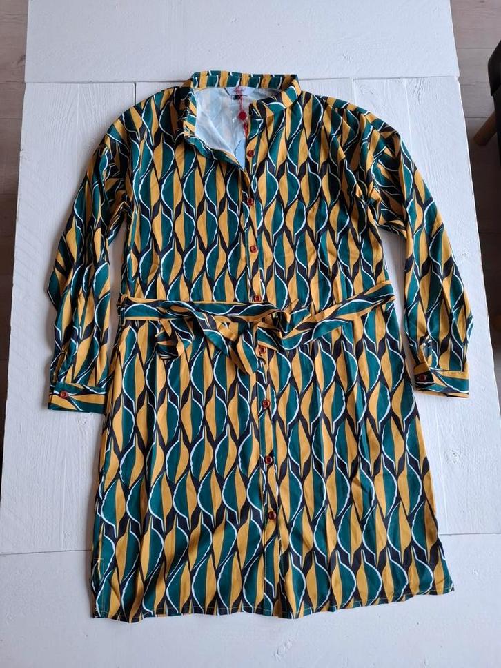 Jurk Banned Retro maat S (36 ) geel groen, Kleding | Dames, Jurken, Nieuw, Maat 36 (S), Geel, Boven de knie, Ophalen of Verzenden