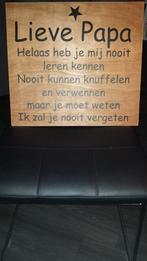 Lieve papa tekstbord, Ophalen of Verzenden, Nieuw