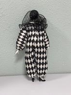 Antiek antieke harlekijnpop Harlekijn pop porselein clown, Verzamelen, Poppen, Ophalen of Verzenden, Zo goed als nieuw, H, H