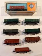9x korte bakwagons, Fleischmann, Roco en Minitrix, Gelijkstroom, Fleischmann, Wagon, Ophalen of Verzenden