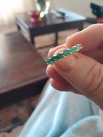 Geelgouden smaragd ring, Sieraden, Tassen en Uiterlijk, Ringen, Goud, Goud, Met edelsteen, 17 tot 18
