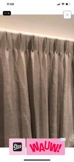 Nieuwe taupe gordijnen vlinder plooi, Ophalen of Verzenden, Zo goed als nieuw, 200 cm of meer